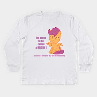 Proud to be called a Brony Kids Long Sleeve T-Shirt